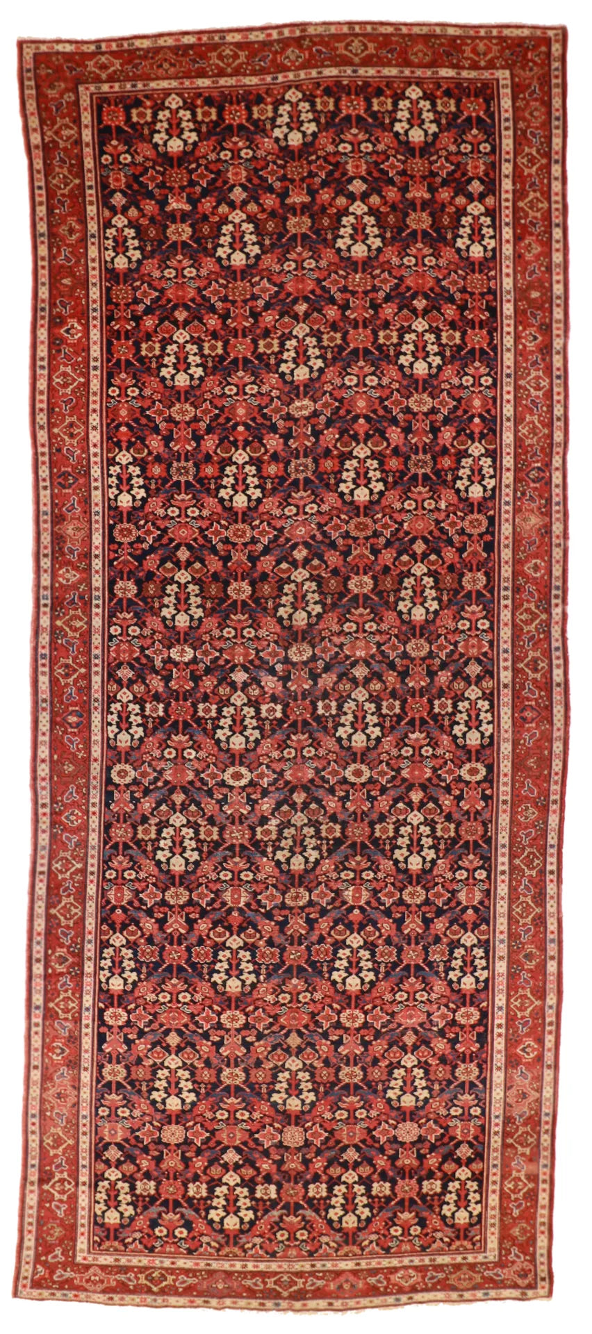 W 7 - L 16.10 - Malayer Fine Geometric Rectangle - Finest Hand-Knotted Quality Wool - 55833