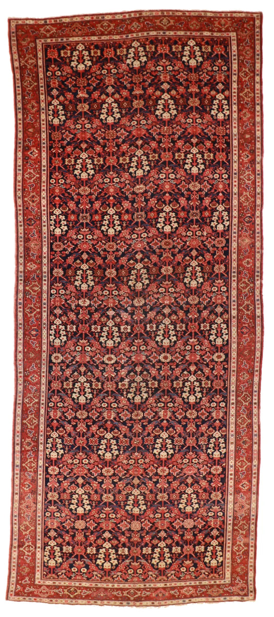 W 7 - L 16.10 - Malayer Fine Geometric Rectangle - Finest Hand-Knotted Quality Wool - 55833