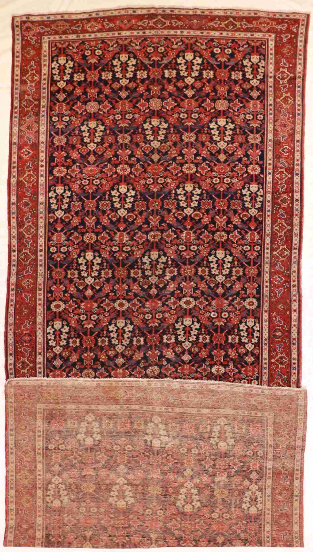 W 7 - L 16.10 - Malayer Fine Geometric Rectangle - Finest Hand-Knotted Quality Wool - 55833