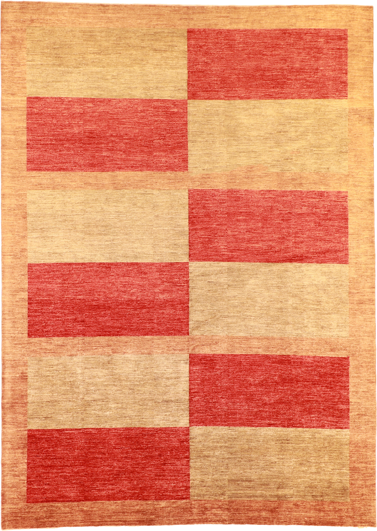 W 10 L 13.9 Modern 100% Wool Hand-Woven Geometric Design - 55841