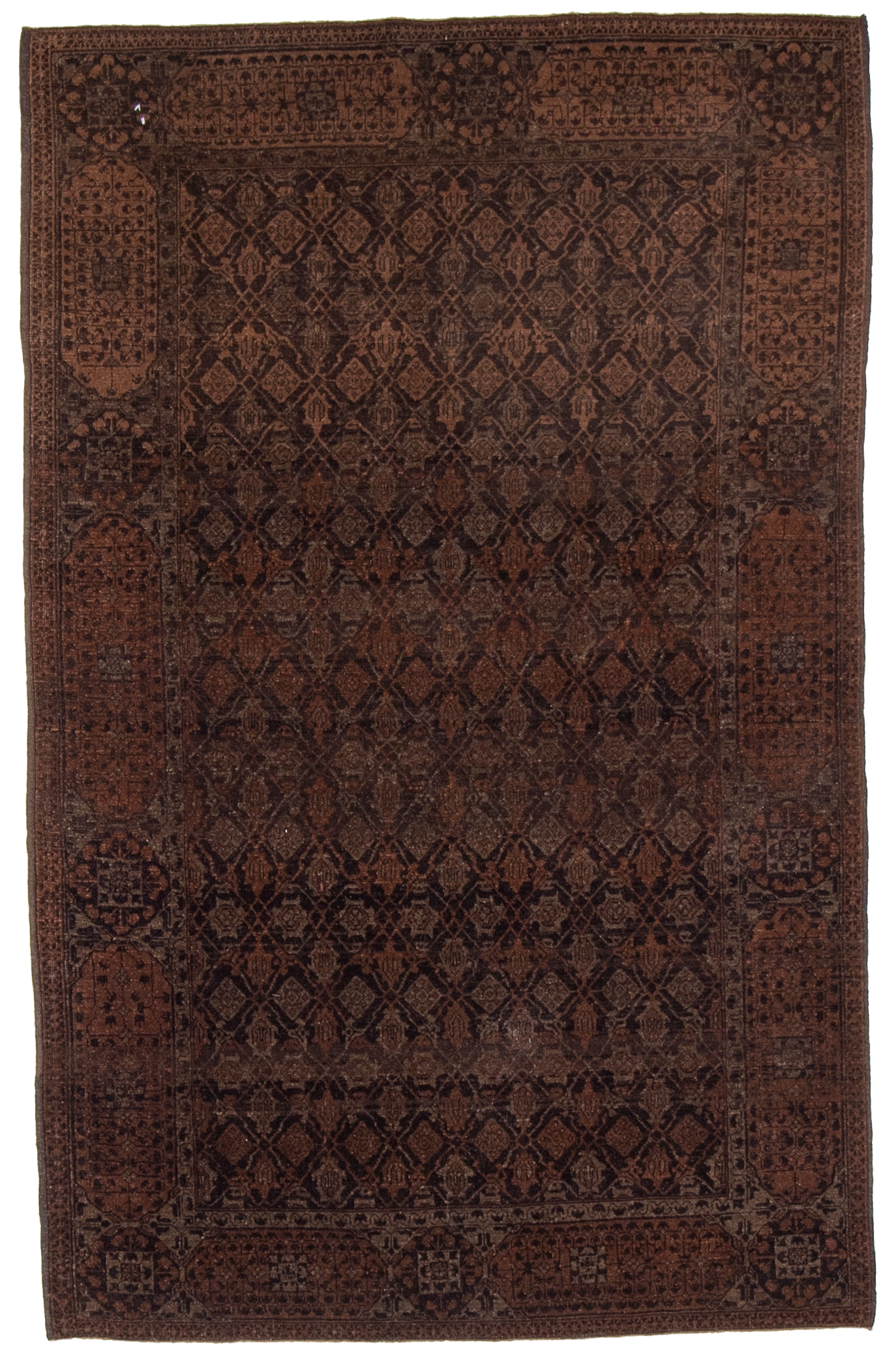 W 4.8 L 7.4 Baluch 100% Wool Hand-Woven All-Over Design - 56018