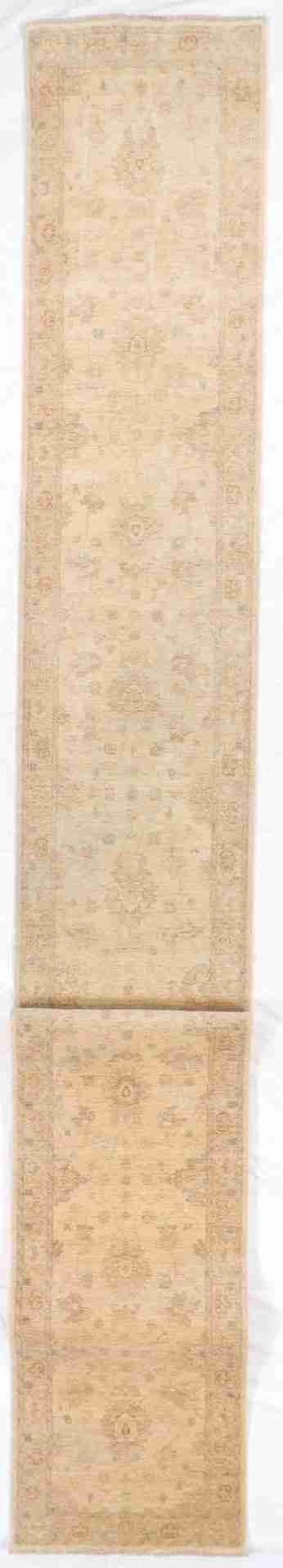 W 2.7 - L 24 - Kashan Fine All Over Rectangle - Finest Hand-Knotted Quality Wool - 56038