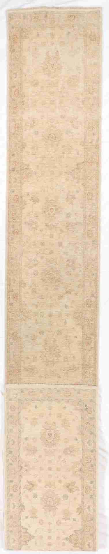 W 2.7 - L 24 - Kashan Fine All Over Rectangle - Finest Hand-Knotted Quality Wool - 56038