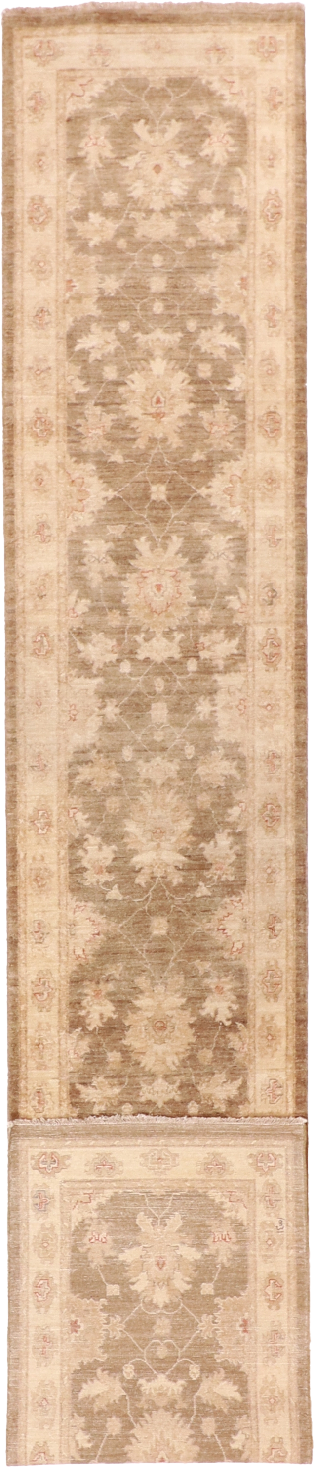 W 2.7 L 15.6 Sultan Abad Runner 100% Wool Hand-Woven All-Over Design - 56043
