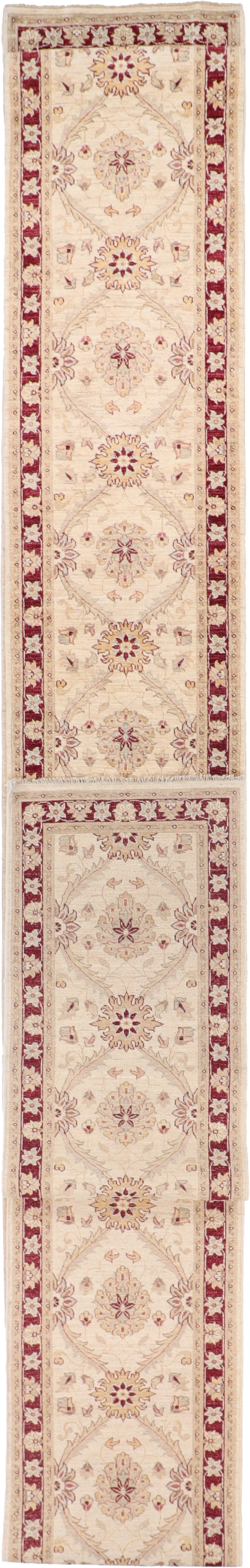 W 2.6 L 45.9 Mahal Runner 100% Wool Hand-Woven All-Over Design - 56045