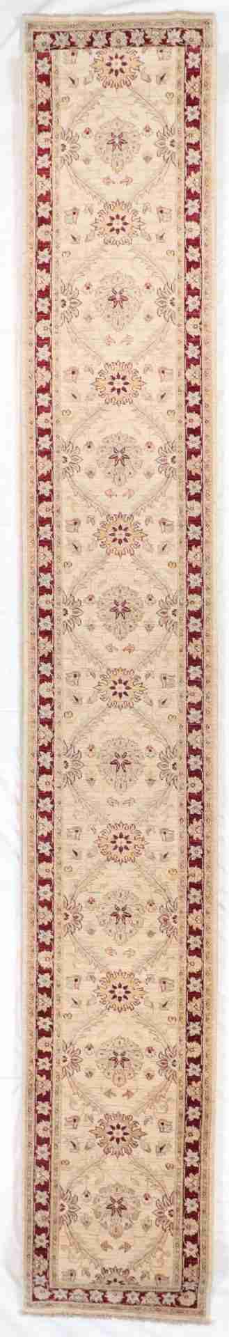 W 2.6 - L 45.9 - Mahal Fine All Over Rectangle - Finest Hand-Knotted Quality Wool - 56045