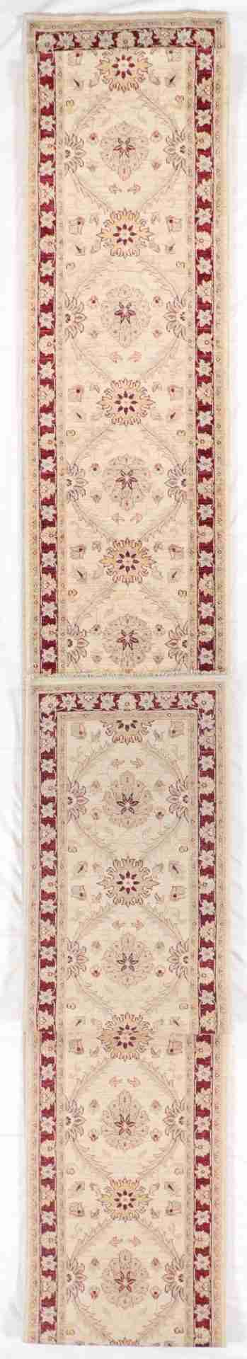 W 2.6 - L 45.9 - Mahal Fine All Over Rectangle - Finest Hand-Knotted Quality Wool - 56045