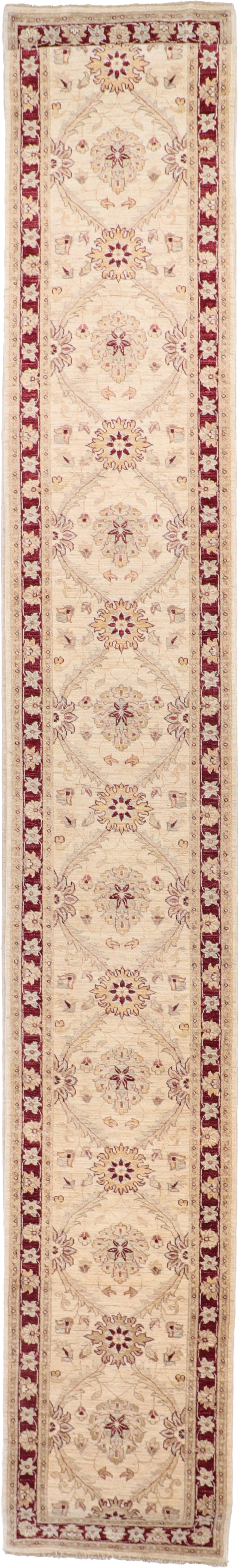 W 2.6 L 45.9 Mahal Runner 100% Wool Hand-Woven All-Over Design - 56045