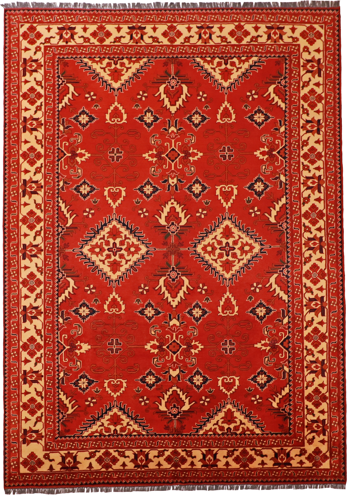 W 9 L 12.8 Kilim 100% Wool Hand-Woven Navajo Design - 56065