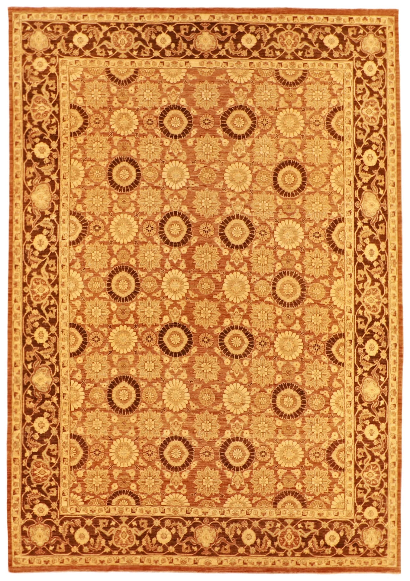 W 8.9 - L 12.5 - Sh Abbas Wool All Over Rectangle - Hand Woven Rug - 56074