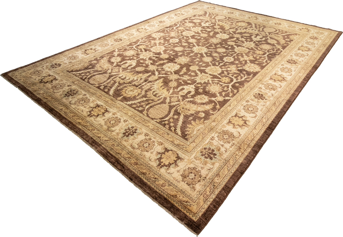 W 10 L 13.2 Mahal 100% Wool Hand-Woven All-Over Design - 56077