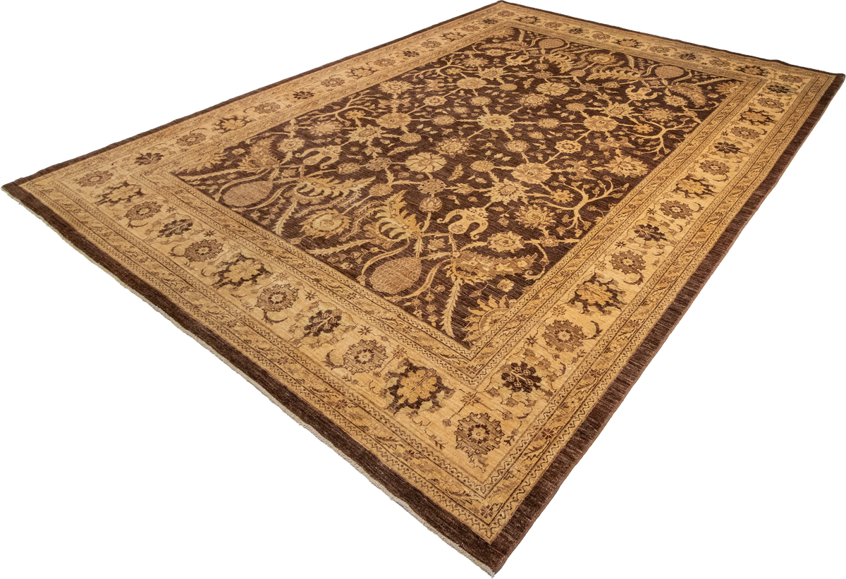 W 10 L 13.2 Mahal 100% Wool Hand-Woven All-Over Design - 56077