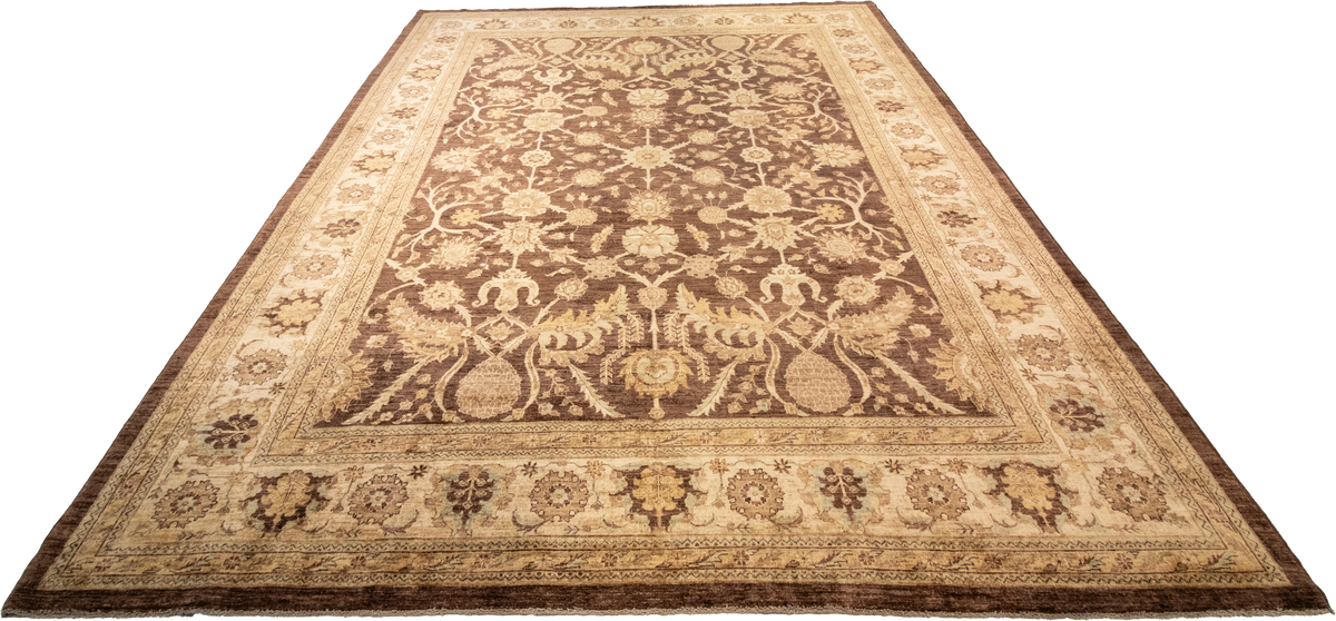 W 10 L 13.2 Mahal 100% Wool Hand-Woven All-Over Design - 56077