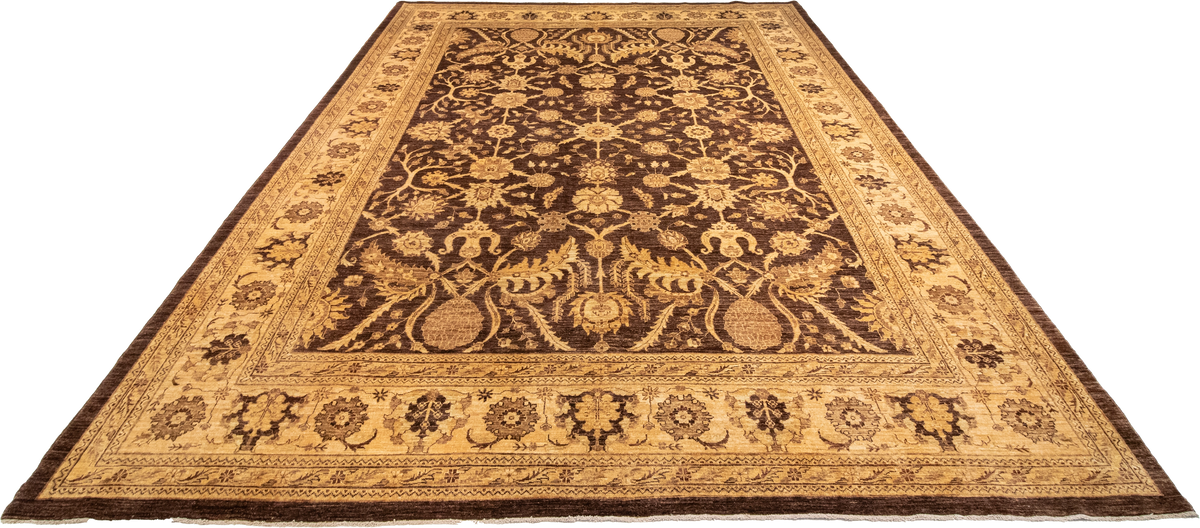 W 10 L 13.2 Mahal 100% Wool Hand-Woven All-Over Design - 56077