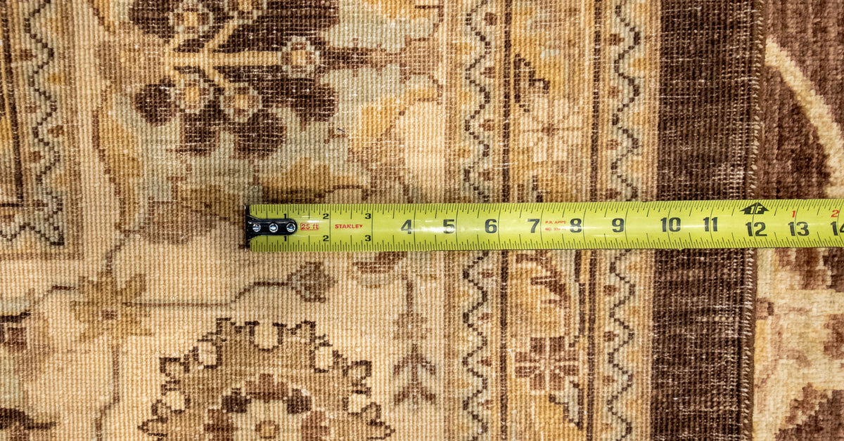 W 10 L 13.2 Mahal 100% Wool Hand-Woven All-Over Design - 56077