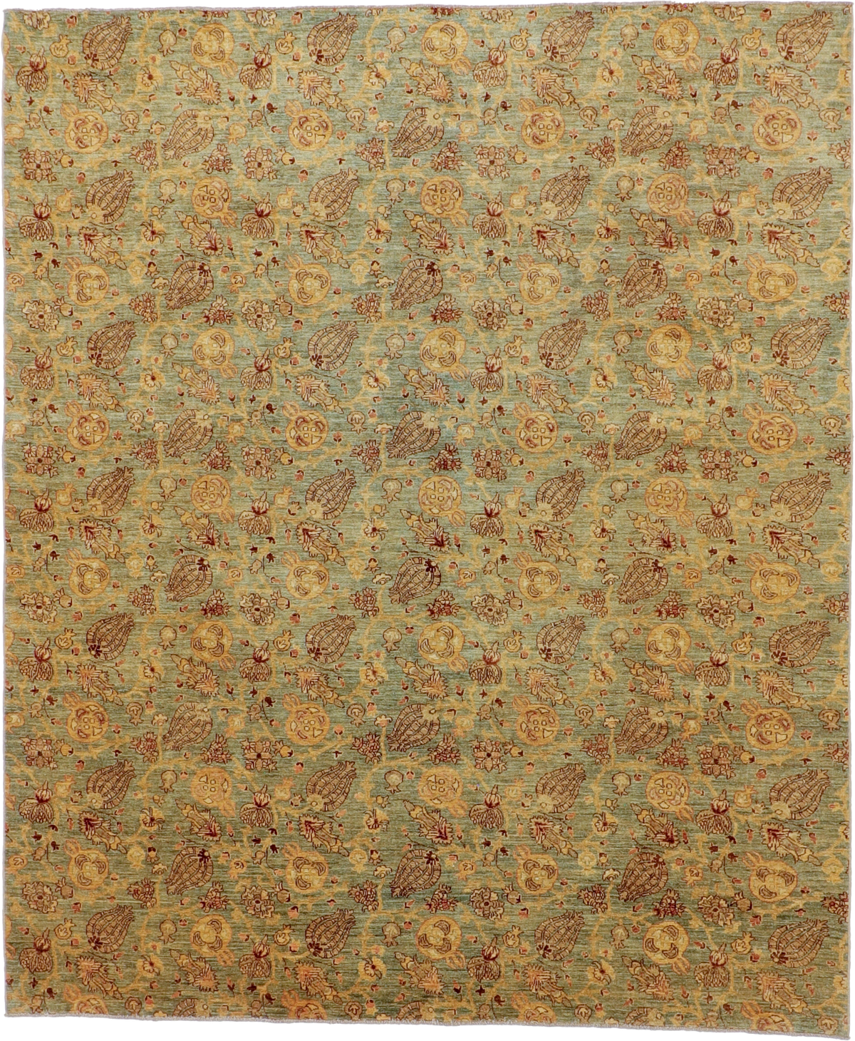 W 8.2 L 9.11 Tabriz 100% Wool Hand-Woven All-Over Design - 56115