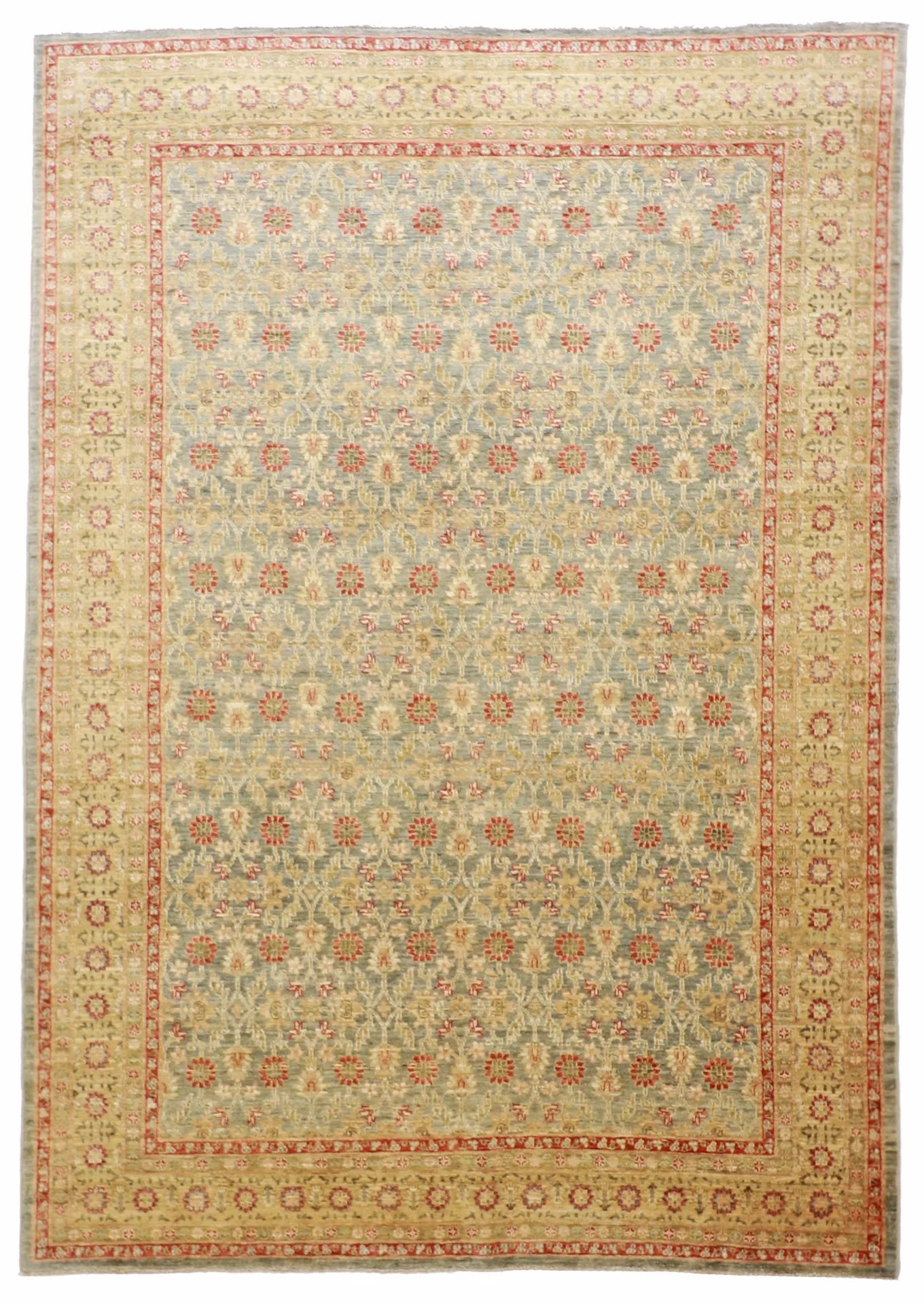 6x9 - Teharan Fine All Over Rectangle - Hand Knotted Rug — 56116