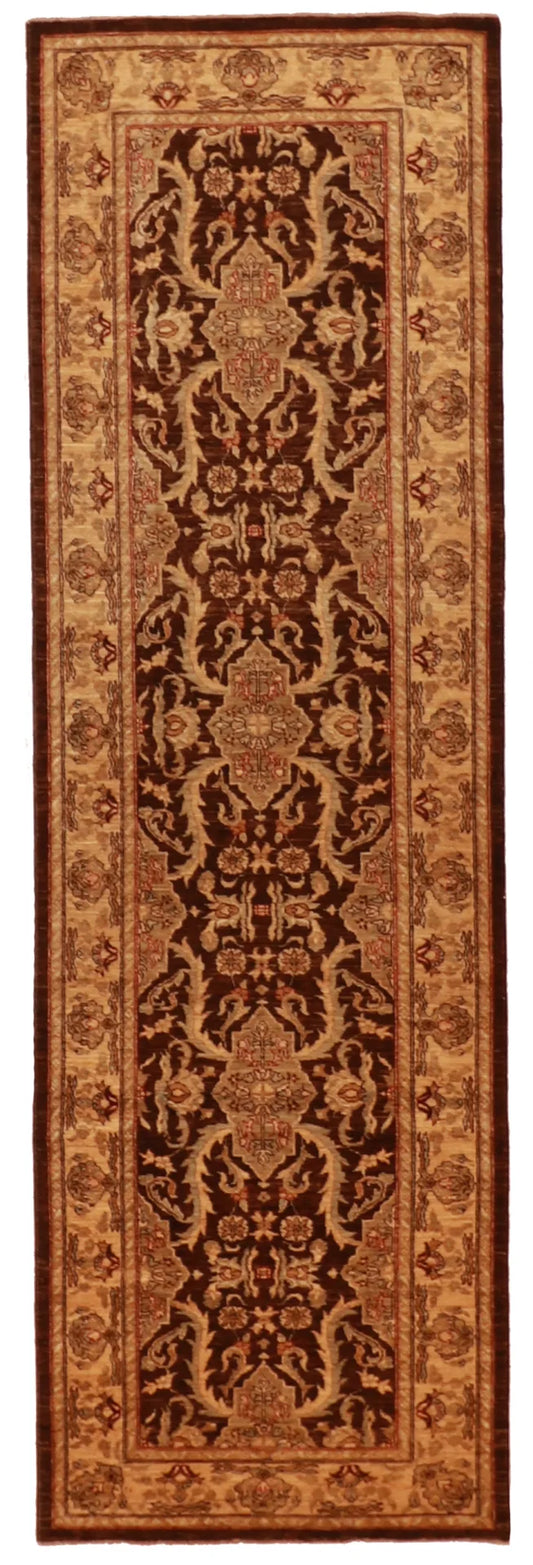 W 3.4 - L 11 - Mahal Fine All Over Rectangle - Finest Hand-Knotted Quality Wool - 56131