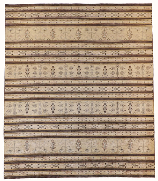 8.3 x 9.10 - Hamadan Wool Traditional Rectangle - Finest Hand-Knotted Quality Wool — 56162