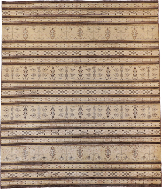 W 8.3 L 9.10 Hamadan 100% Wool Hand-Woven All-Over Design - 56162