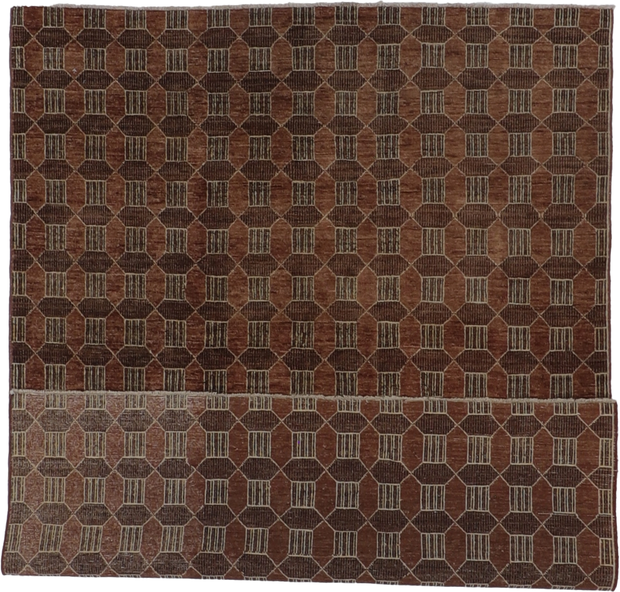 W 5 L 6.6 Modern 100% Wool Hand-Woven All-Over Design - 56165