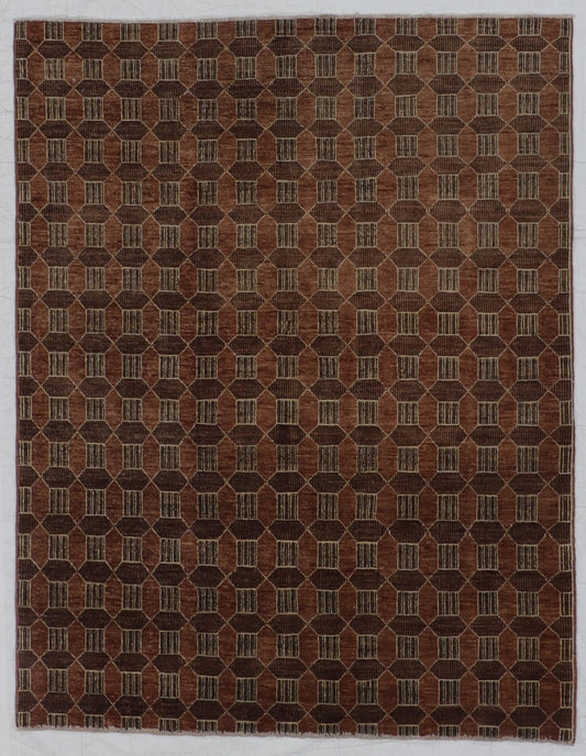 5x7 - Modern Fine All Over Rectangle - Hand Knotted Rug — 56165