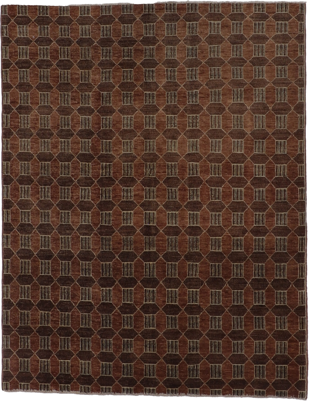 W 5 L 6.6 Modern 100% Wool Hand-Woven All-Over Design - 56165