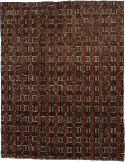 W 5 L 6.6 Modern 100% Wool Hand-Woven All-Over Design - 56165