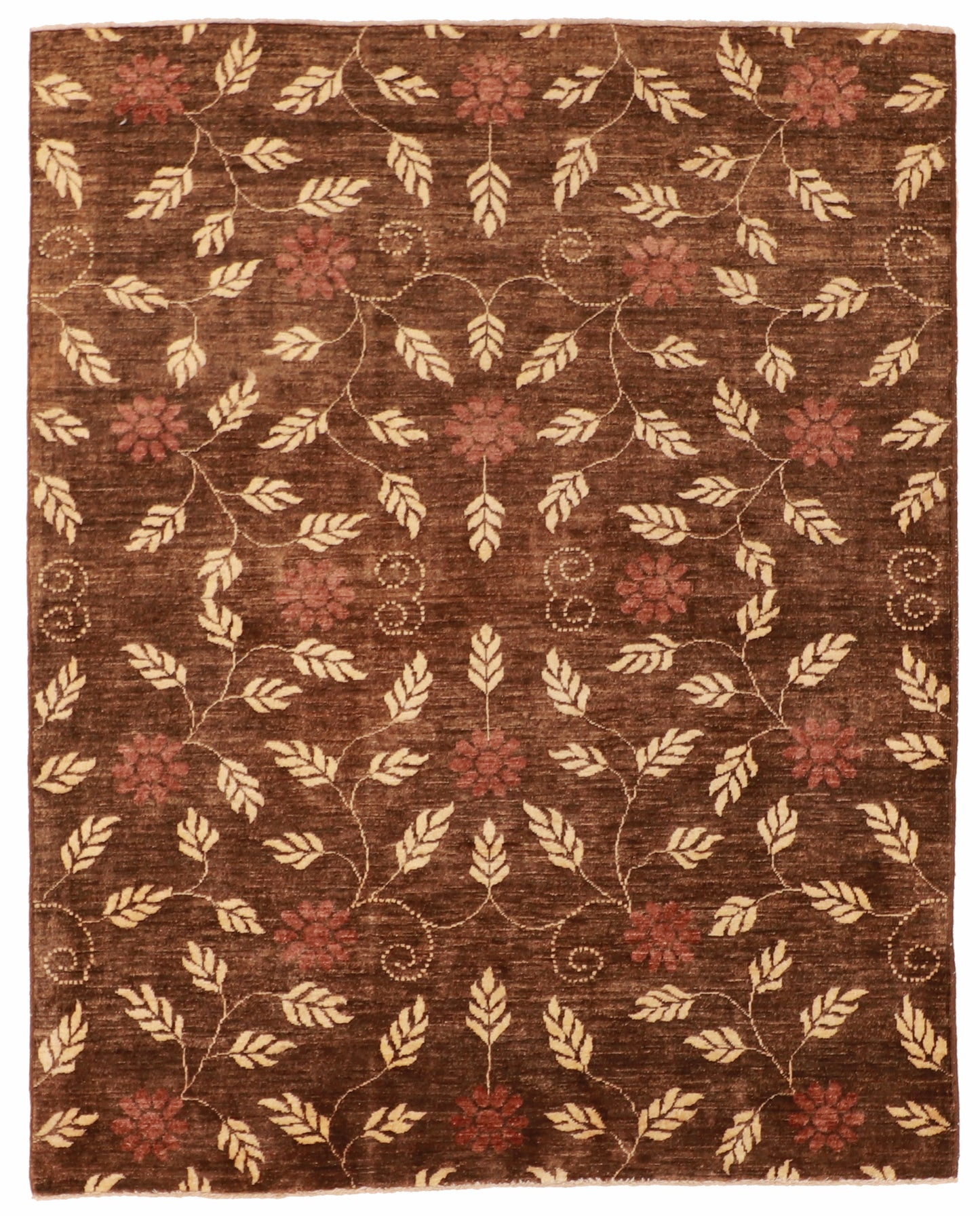 W 5 L 6.4 Farahan 100% Wool Hand-Woven All-Over Design - 56167