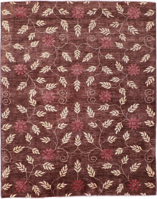 W 5 L 6.4 Farahan 100% Wool Hand-Woven All-Over Design - 56167