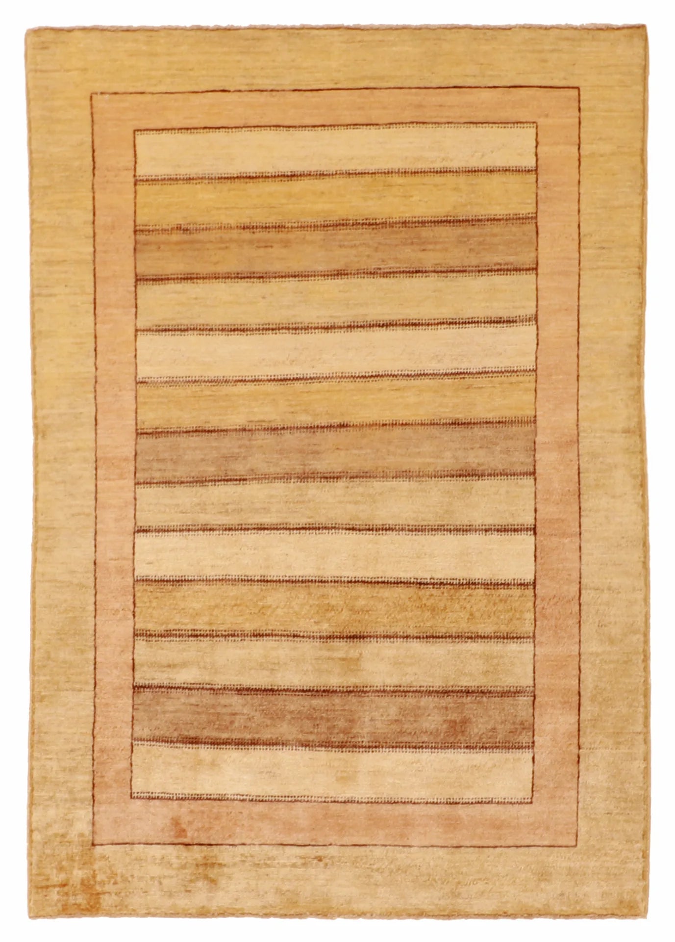 3.1 x 5.7 - Modern Wool Contemporary Rectangle - Finest Hand-Knotted Quality Wool — 56168