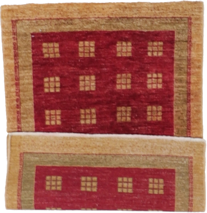 W 2.9 L 4 Modern 100% Wool Hand-Woven All-Over Design - 56171