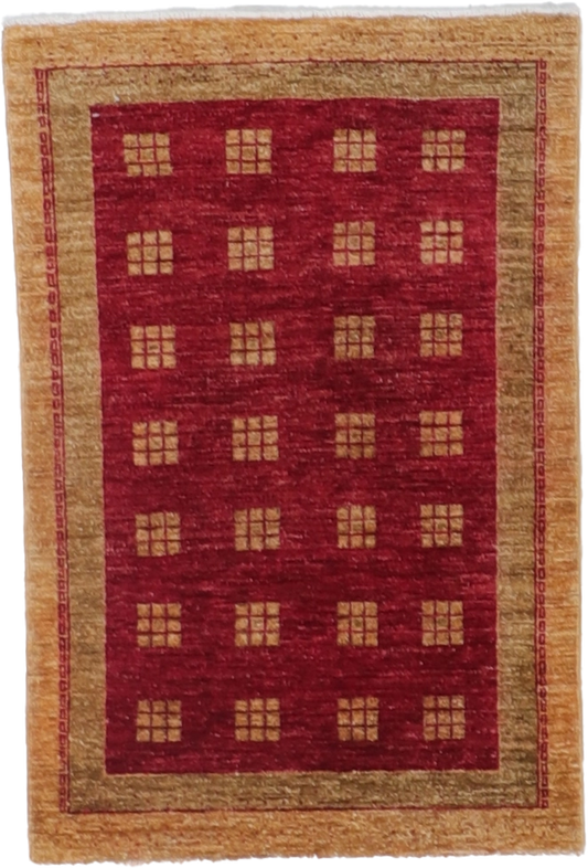 W 2.9 L 4 Modern 100% Wool Hand-Woven All-Over Design - 56171