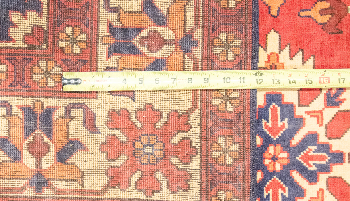 W 7 L 9.2 Bakhtiarie 100% Wool Hand-Woven Geometric Design - 56177