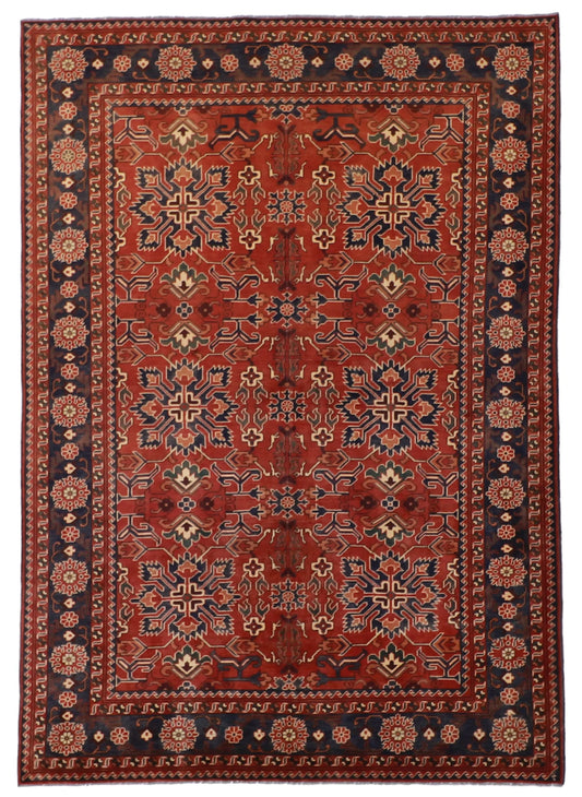 6.6 x 9.3 - Mahal Wool Geometric Rectangle - Finest Hand-Made Quality Wool — 56179