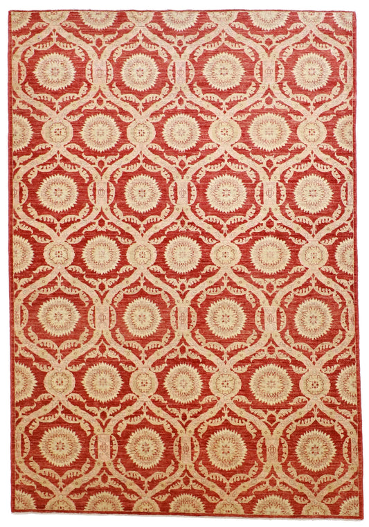 6x9 - Sultan Abad Fine Wool All Over Rectangle - Hand Knotted Rug — 56217