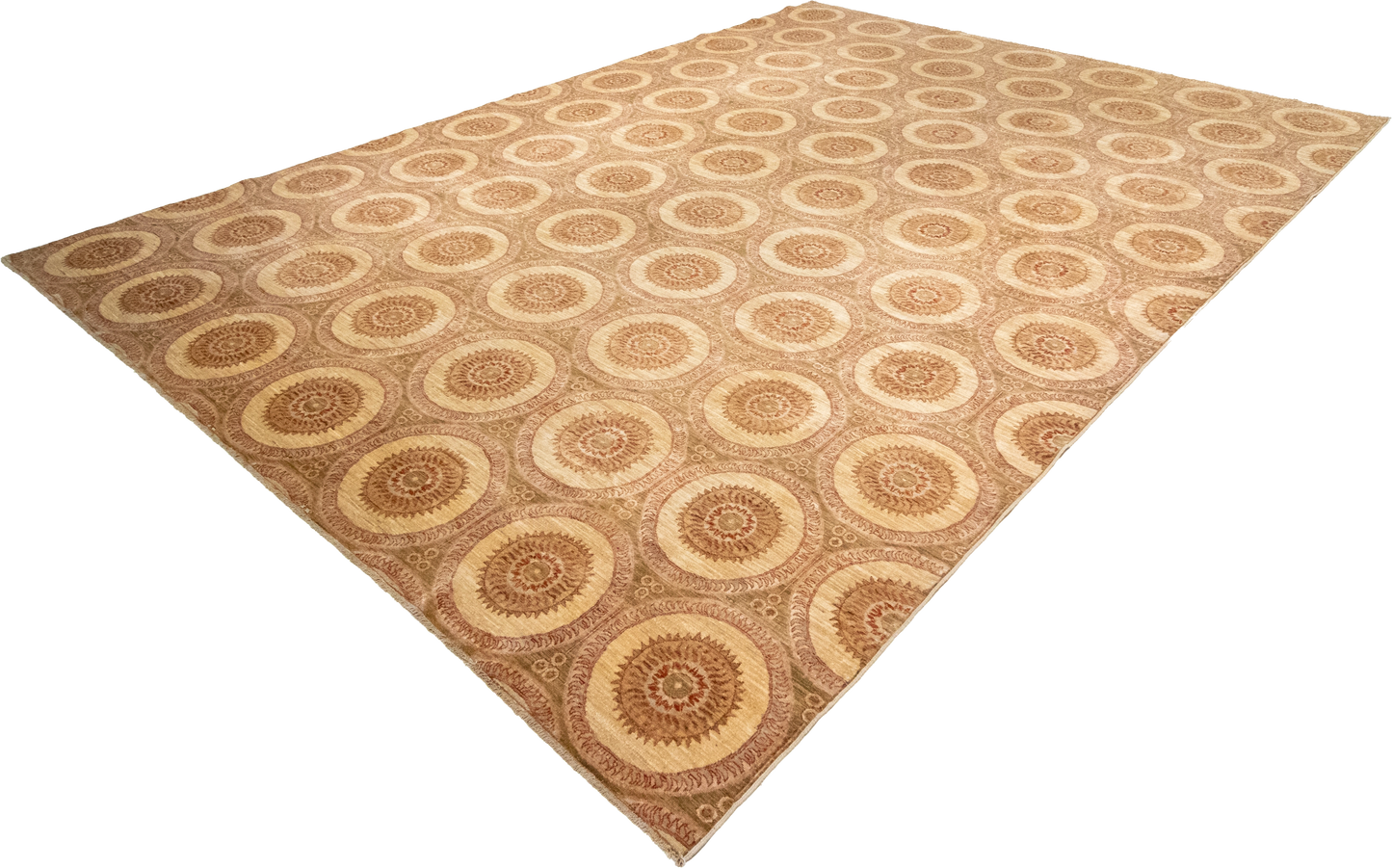 W 9 L 12.7 Veramin 100% Wool Hand-Woven All-Over Design - 56219