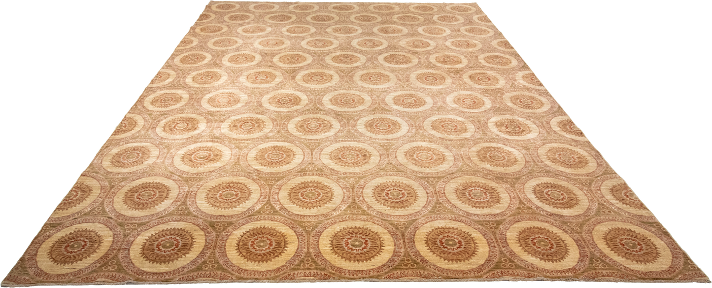 W 9 L 12.7 Veramin 100% Wool Hand-Woven All-Over Design - 56219