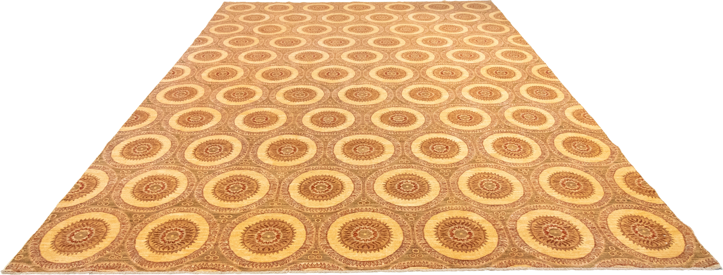 W 9 L 12.7 Veramin 100% Wool Hand-Woven All-Over Design - 56219