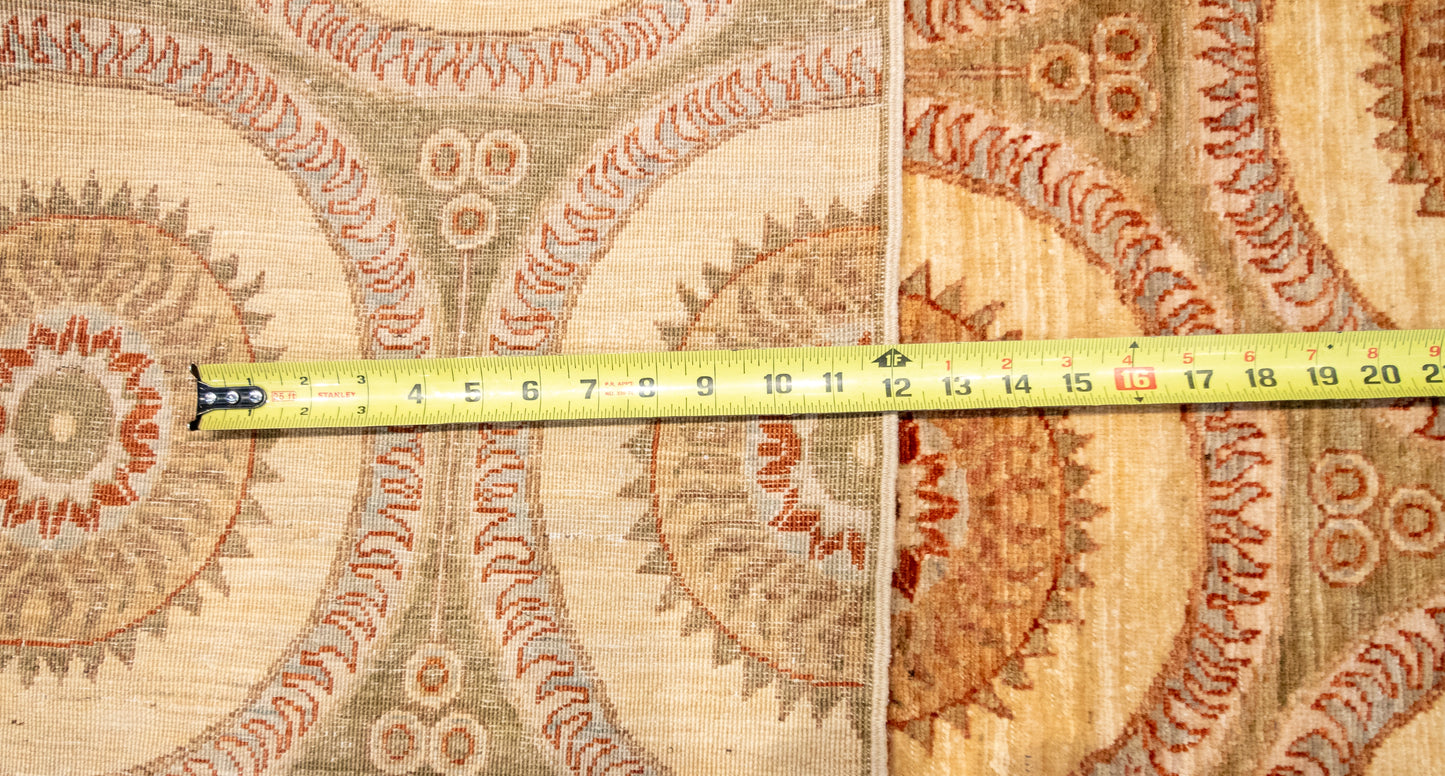 W 9 L 12.7 Veramin 100% Wool Hand-Woven All-Over Design - 56219