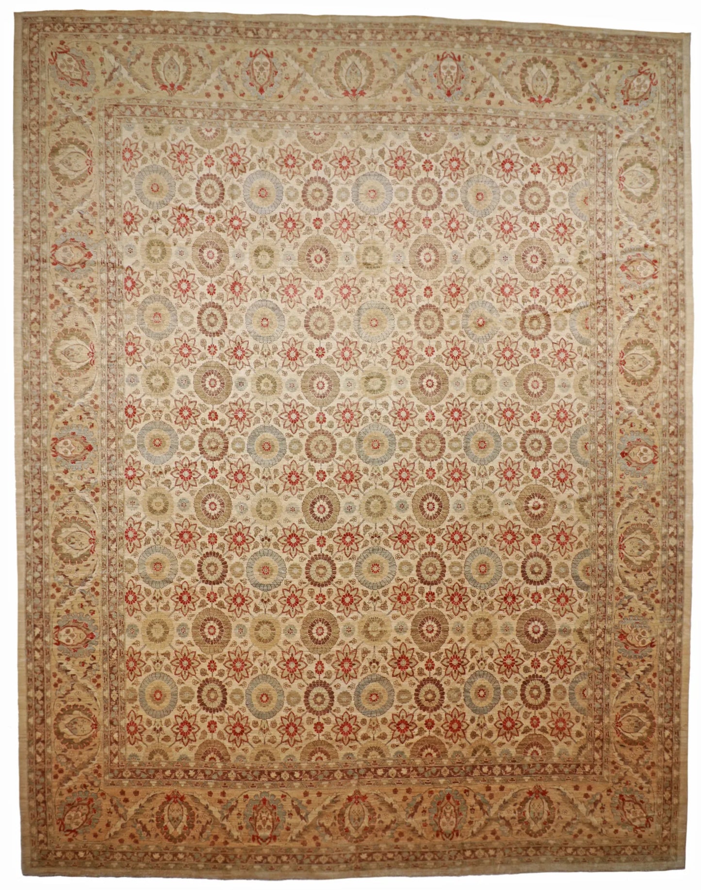 W 15.7 L 19.10 Veramin 100% Wool Hand-Woven All-Over Design - 56224