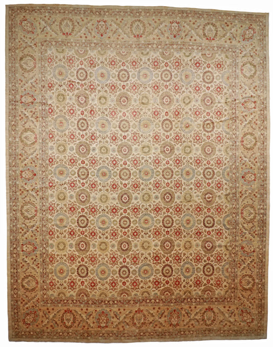 W 15.7 L 19.10 Veramin 100% Wool Hand-Woven All-Over Design - 56224