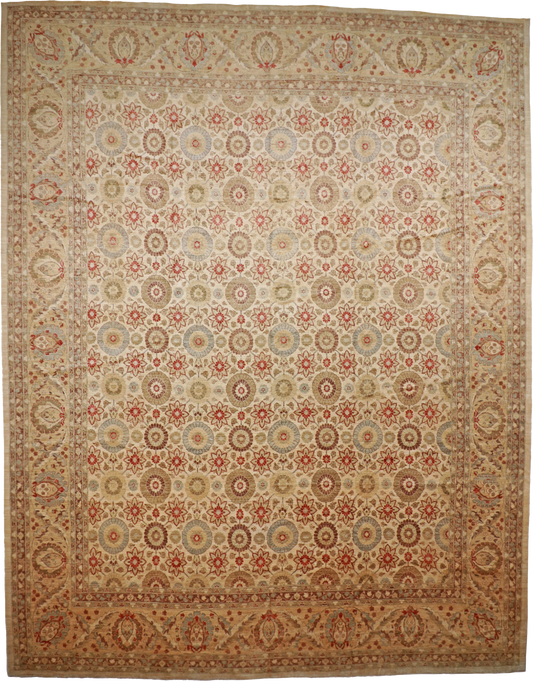 W 15.7 L 19.10 Veramin 100% Wool Hand-Woven All-Over Design - 56224