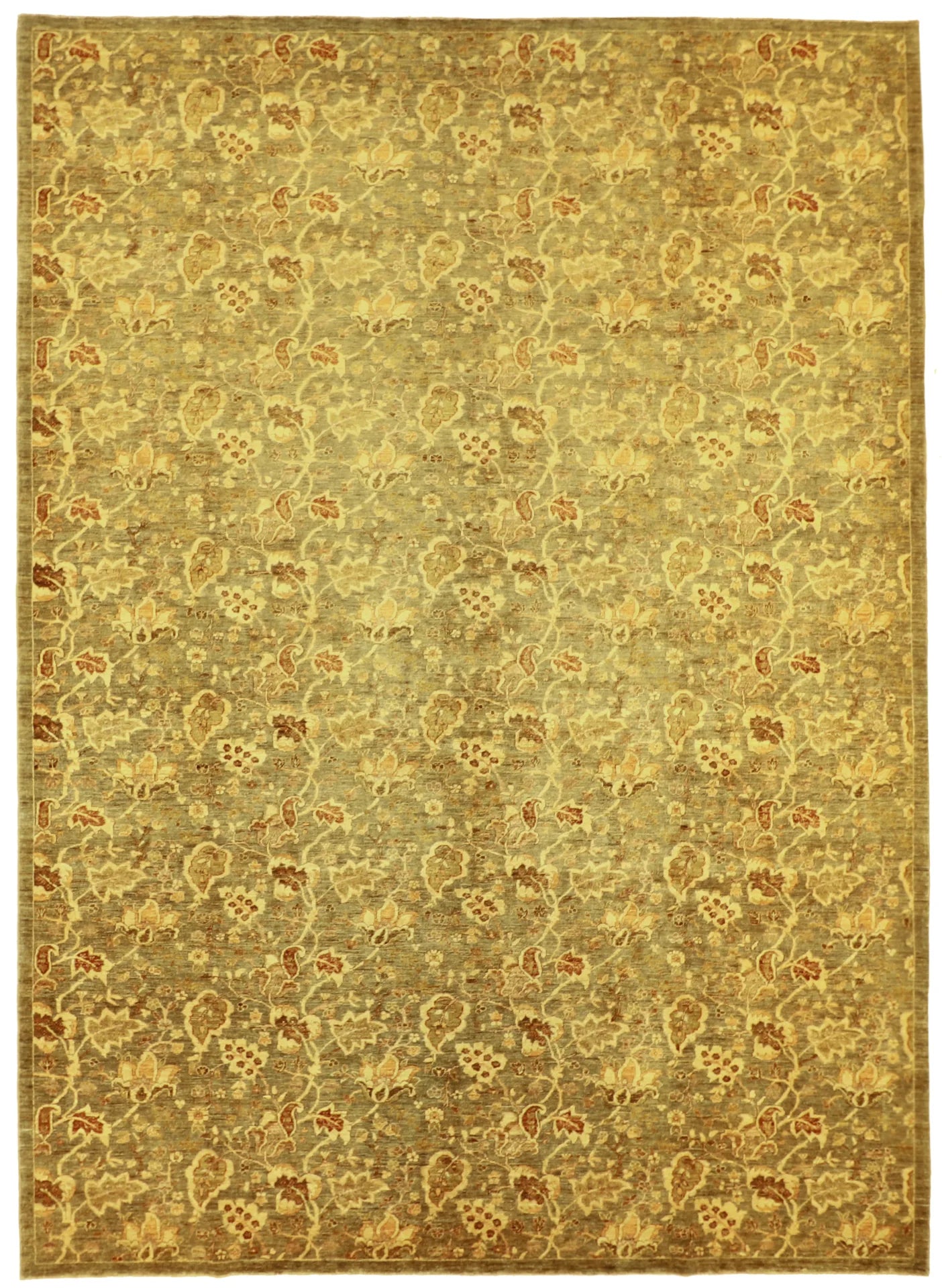 10.3 x 14 - Oushak Fine All Over Rectangle - Finest Hand-Knotted Quality Wool — 56234