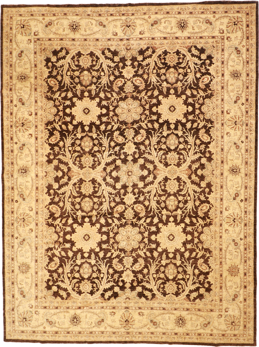 W 10.2 L 13.8 Sarouk 100% Wool Hand-Woven All-Over Design - 56236