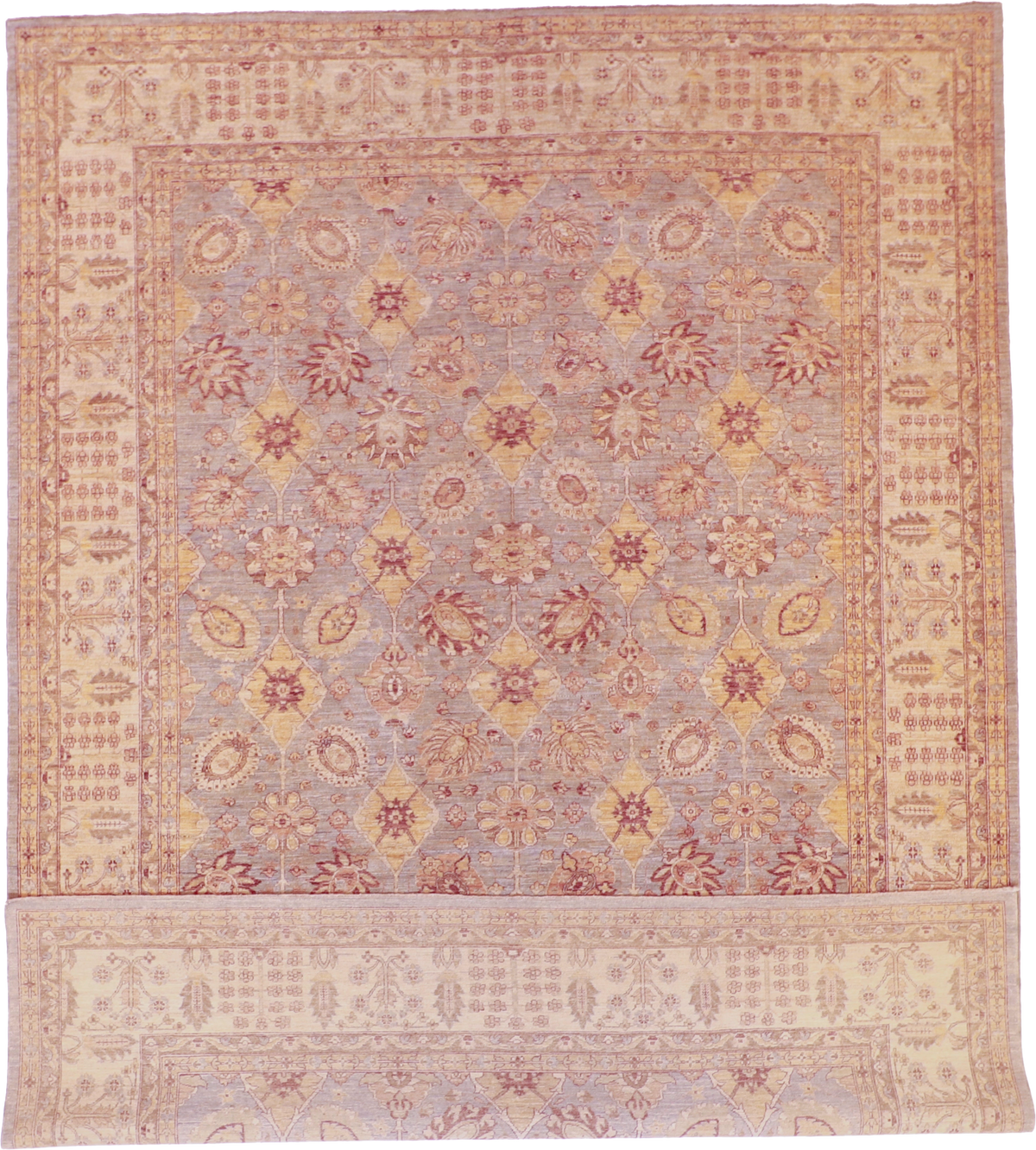 W 9.10 L 13.6 Bijar 100% Wool Hand-Woven All-Over Design - 56237