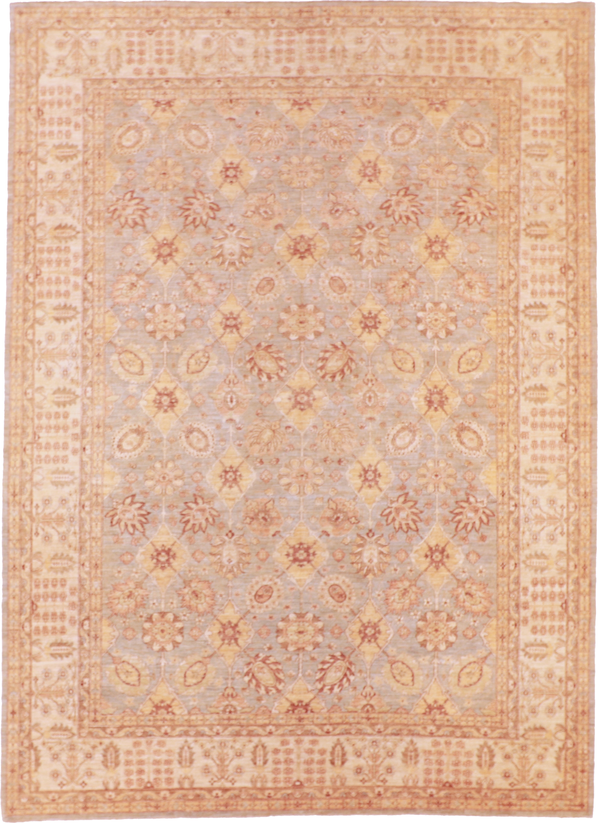 W 9.10 L 13.6 Bijar 100% Wool Hand-Woven All-Over Design - 56237
