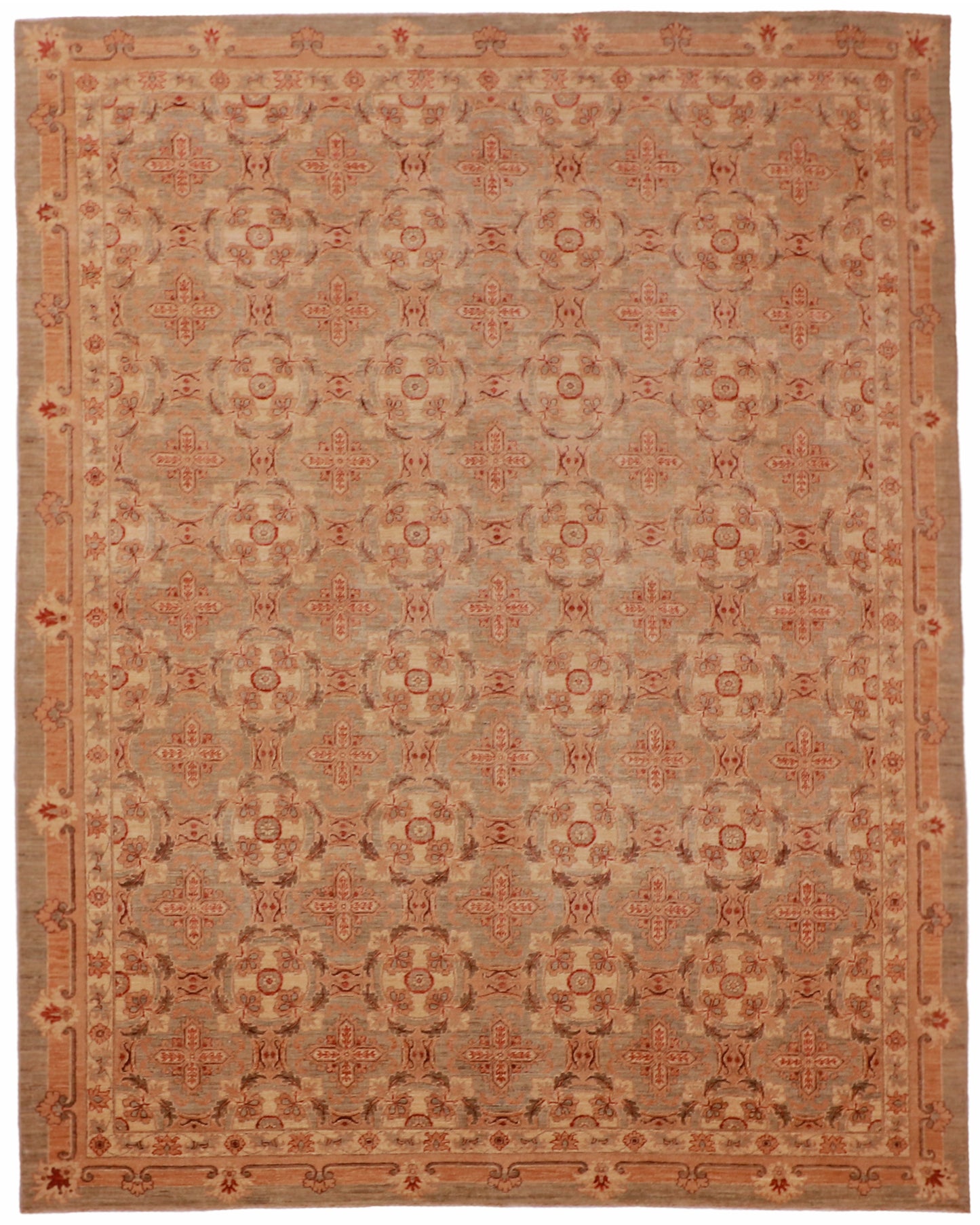 W 9 L 11.4 Nain 100% Wool Handmade Pak/Persia - 56241