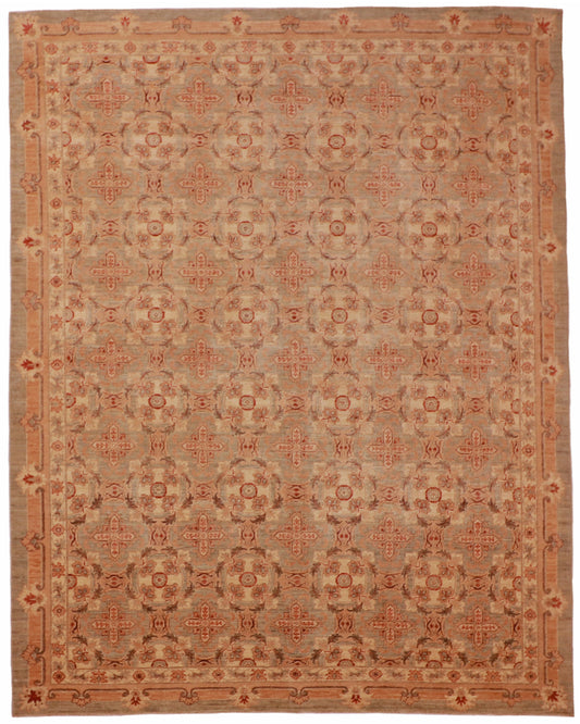 W 9 L 11.4 Nain 100% Wool Hand-Woven All-Over Design - 56241