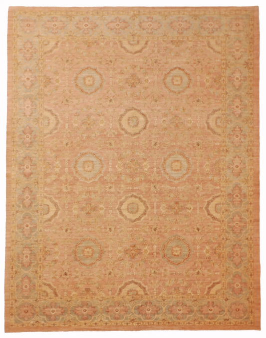 9.3 x 11.9 - Oushak Fine All Over Rectangle - Hand Woven Rug — 56242